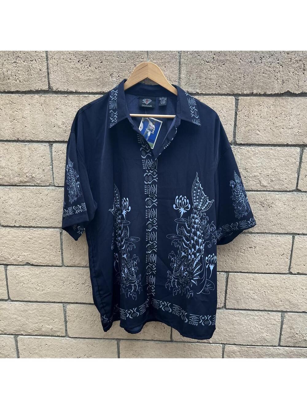 Vintage 90s Hawaii jnco style koi fish shirt | size XL